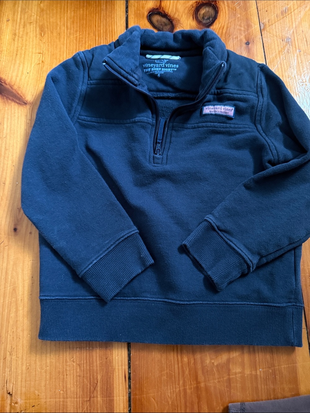 Vineyard Vines Navy Boys Quarter-Zip Sweatshirt